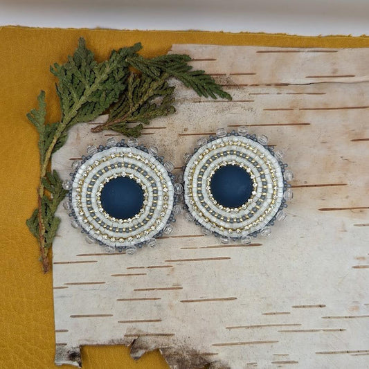 Hinge Back Cabochon Earrings